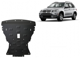 Steel skid plate for BMW X5 E70