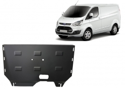 Steel skid plate for the protection of the engine and the gearbox for Ford Transit Custom
