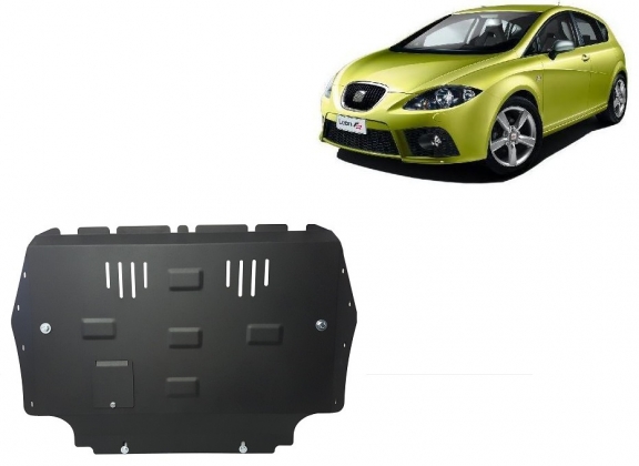 Steel skid plate for the protection of the engine and the gearbox for Seat Leon Mk2