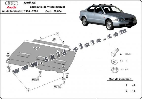 Steel manual gearbox skid plate  Audi A4  B5