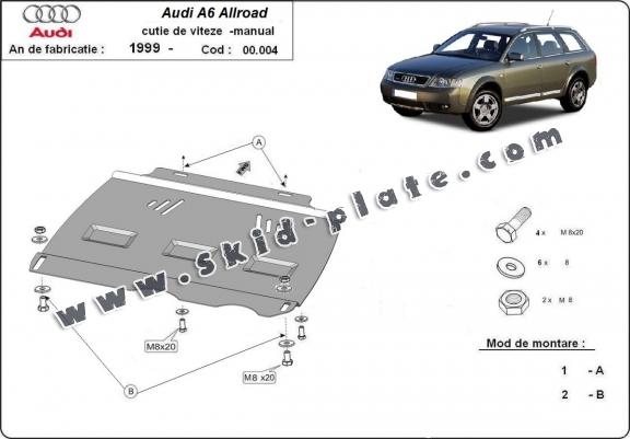 Steel manual gearbox skid plate  Audi Allroad A6