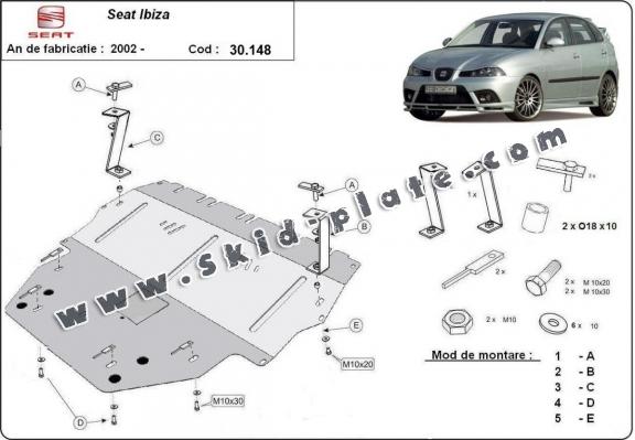 Steel skid plate for Seat Ibiza Diesel