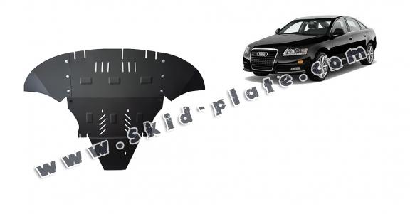 Steel skid plate for Audi A6 with side flaps