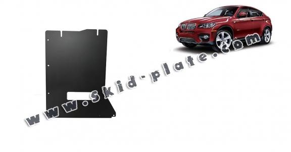 Steel gearbox skid plate for BMW X6