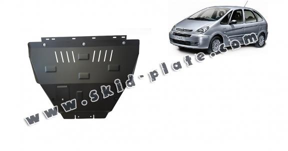 Steel skid plate for the protection of the engine and the gearbox for Citroen Xsara Picasso