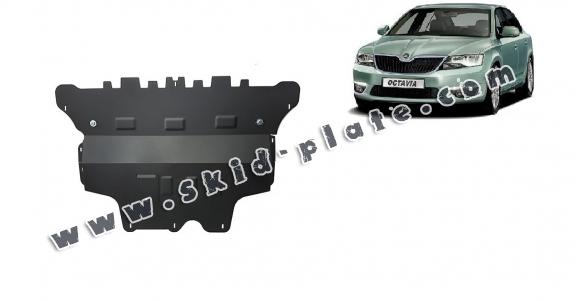 Steel skid plate for the protection of the engine and the gearbox for Skoda Octavia 3 - manual gearbox