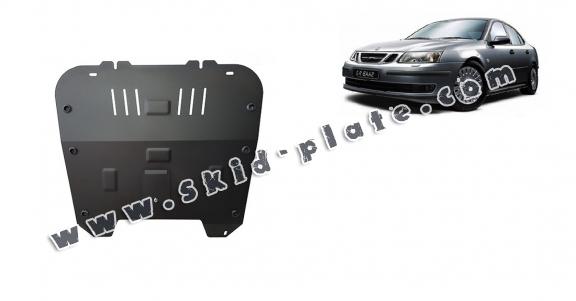 Steel skid plate for the protection of the engine and the gearbox for Saab 9-3