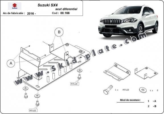 Steel diferential skid plate for Suzuki SX4