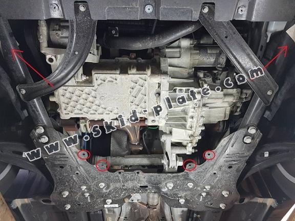 Steel skid plate for Fiat 500x