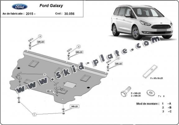 Steel skid plate for Ford Galaxy 3