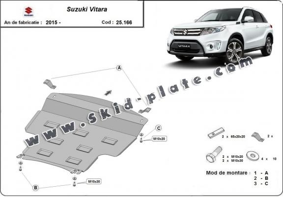 Steel skid plate for Suzuki Vitara