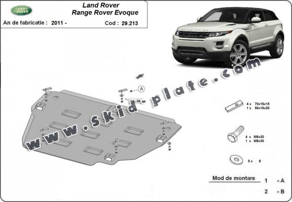 Steel skid plate for Range Rover Evoque