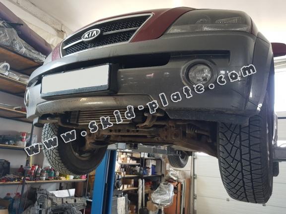Steel skid plate for the protection of the engine and the radiator for Kia Sorento