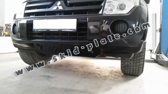 Steel skid plate for the protection of the engine and the radiator for Mitsubishi Pajero 4 (V80, V90)