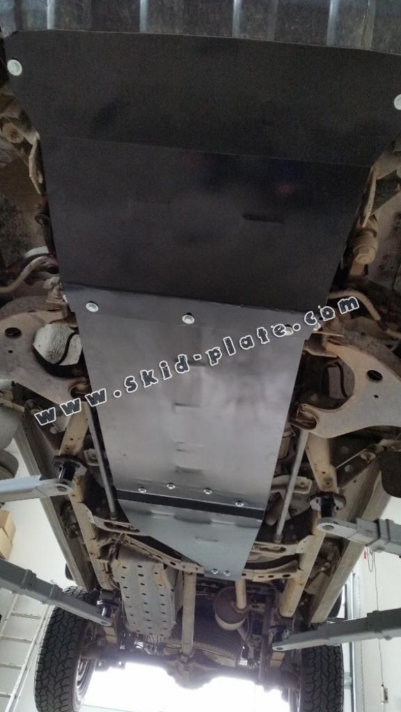 Steel gearbox skid plate for Nissan Navara D22