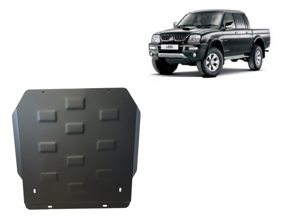 Steel gearbox and differential skid plate for Mitsubishi L 200