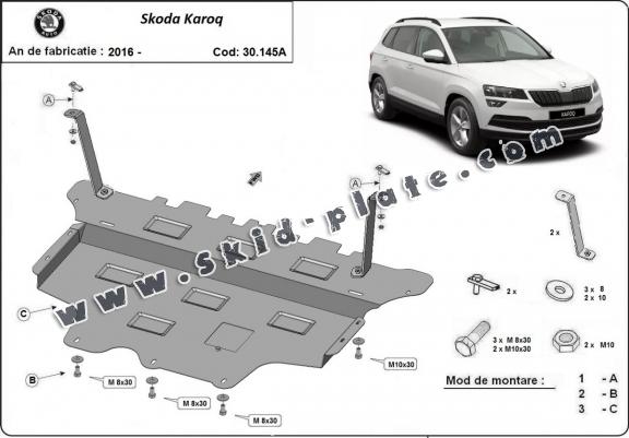 Steel skid plate for Skoda Karoq - automatic gearbox