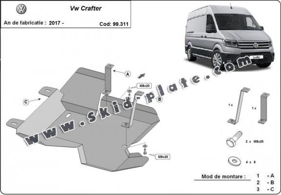 Steel AdBlue tank plate for Volkswagen Crafter