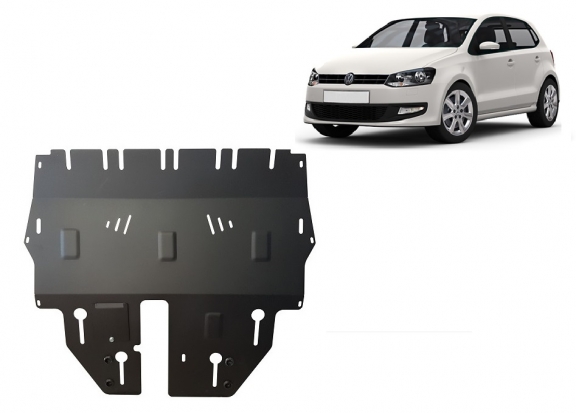 Steel skid plate for VW Polo