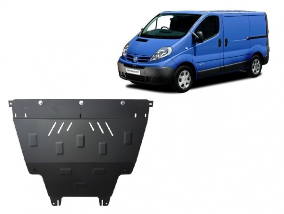 Steel skid plate for Nissan Primastar