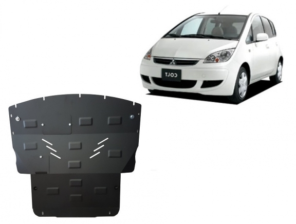 Steel skid plate for Mitsubishi Colt