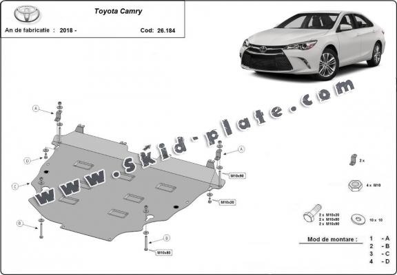 Steel skid plate for Toyota Camry