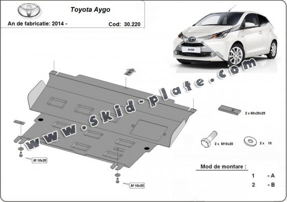 Steel skid plate for Toyota Aygo AB40