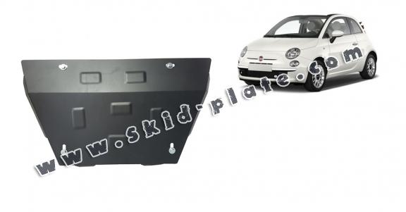 Steel skid plate for Fiat 500