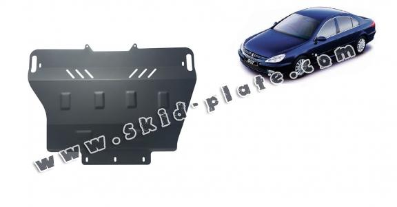 Steel skid plate for Peugeot 607
