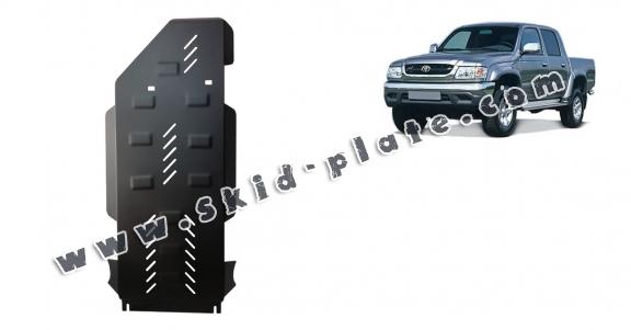 Steel gearbox and differential skid plate for Toyota Hilux