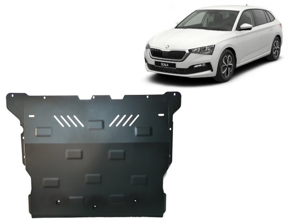 Steel skid plate for Skoda Scala