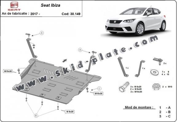 Steel skid plate for Seat Ibiza