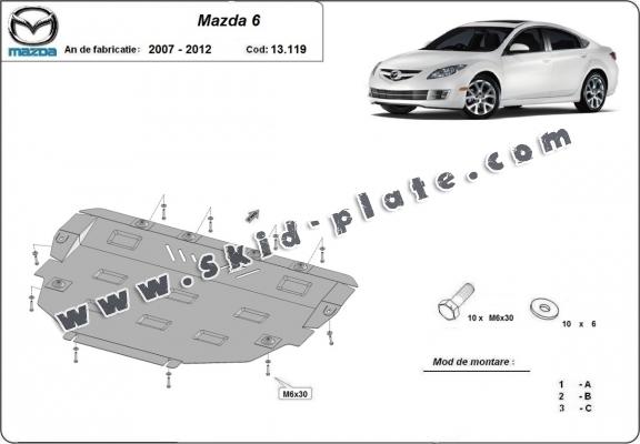 Steel skid plate for Mazda 6