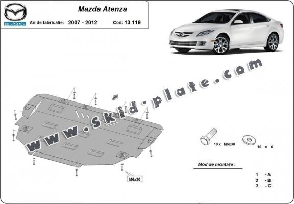 Steel skid plate for Mazda Atenza
