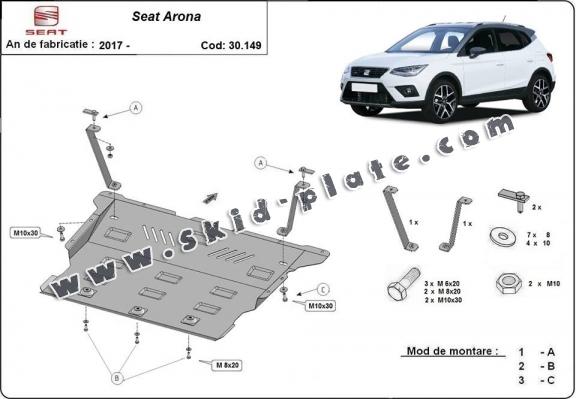 Steel skid plate for Seat Arona