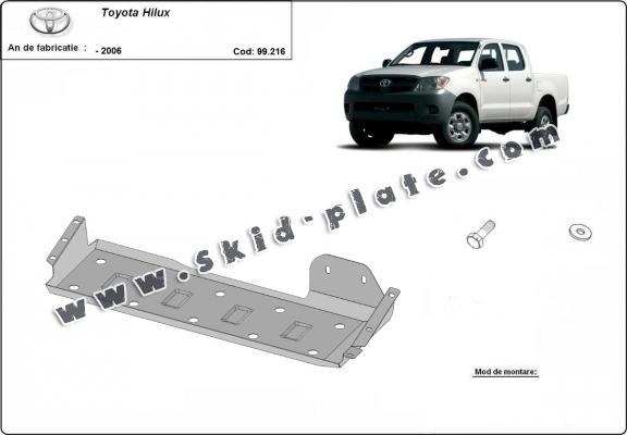 Steel fuel tank skid plate Toyota Hilux  