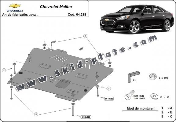 Steel skid plate for Chevrolet Malibu
