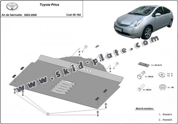 Steel catalytic converter plate/cat lock for Toyota Prius