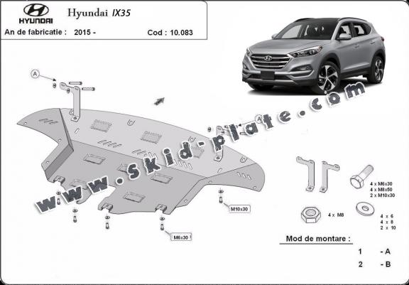 Steel skid plate for Hyundai IX35