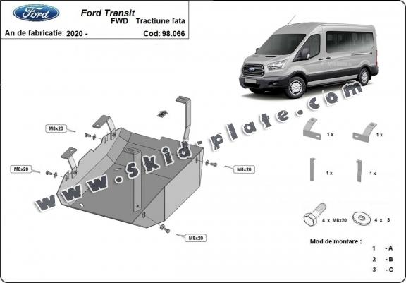 Steel AdBlue tank plate for Ford Transit