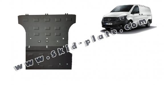 Steel skid plate for the protection of the engine and the gearbox for Mercedes Vito W447 - 4X2 
