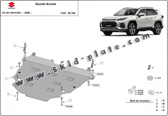 Steel skid plate for Suzuki Across