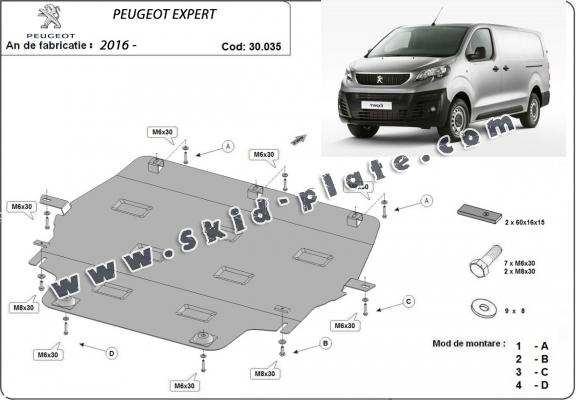 Steel skid plate for  Peugeot Expert