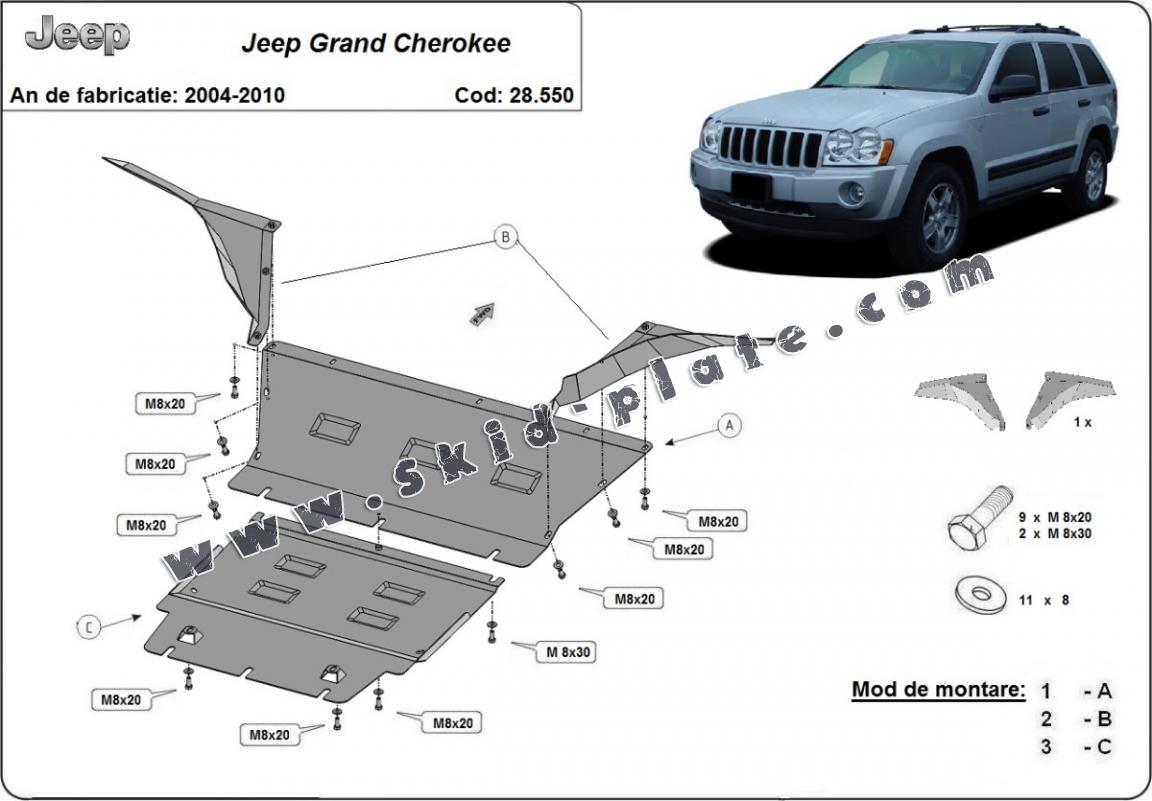 Steel Skid Plate For Jeep Grand Cherokee (2005-2010