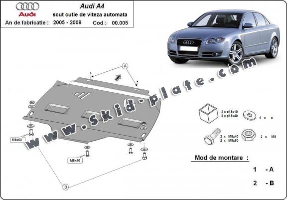 Steel automatic gearbox skid plate forAudi A4  B7 All Road