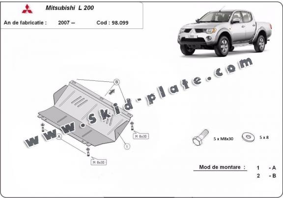 Steel plate for the protection of  the radiator for Mitsubishi L 200