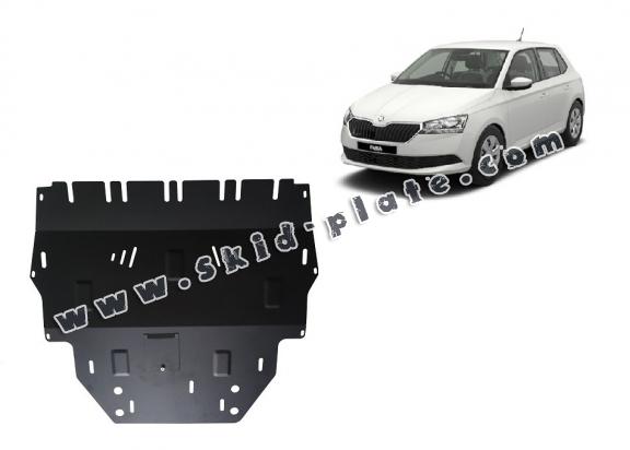 Steel skid plate for Skoda Fabia 4