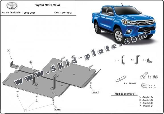 Steel differential skid plate for Toyota Hilux Revo