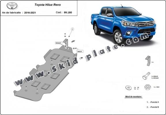 Steel fuel tank skid plate  for Toyota Hilux Revo