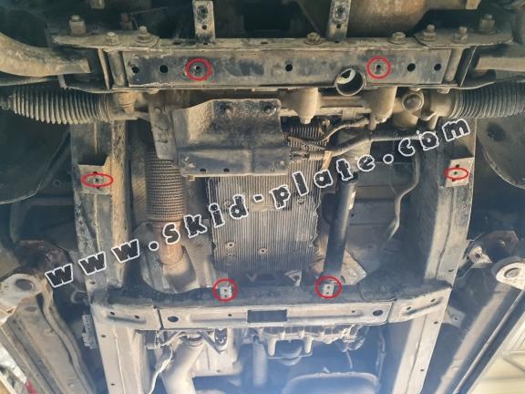 Steel gearbox skid plate for SsangYong Rexton